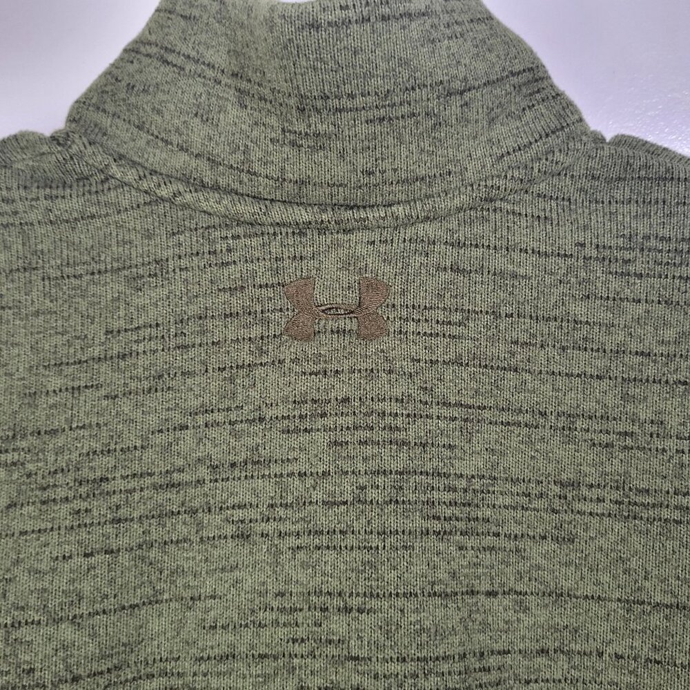 Under Armour UA Men's M Coldgear Specialist Henley 2.0 Green Pullover Gorpcore - Picture 10 of 10